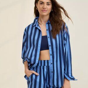 Aerie Striped Pyjama Set - Both Pieces Included - SMALL (worn ONCE)